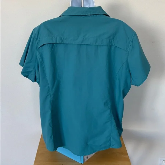 REI Tactel Nylon Turquoise Women's Short Sleeve Hiking Shirt Size 1X - Picture 3 of 12